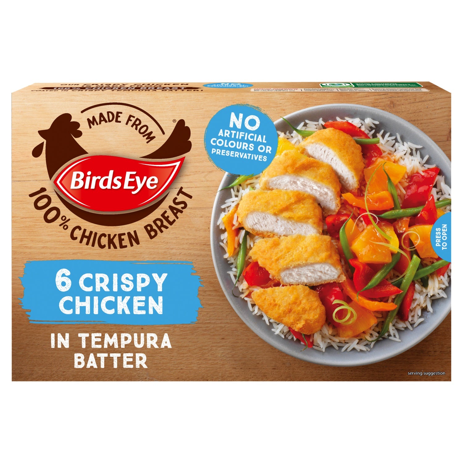 Birds Eye 6 Crispy Chicken In Tempura Batter 510g