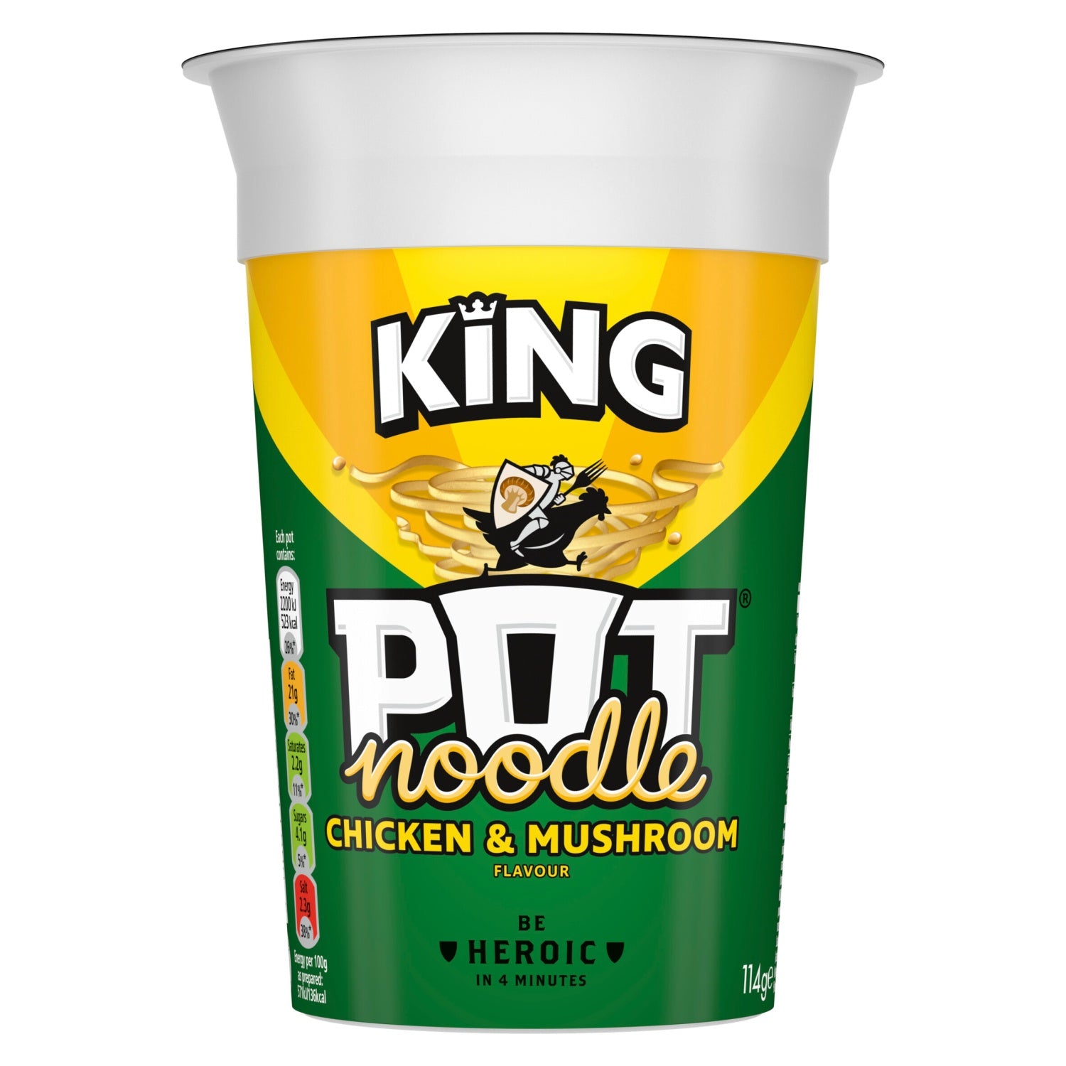 Pot Noodle King Chicken Mushroom Flavour 114g - Campus&Co Northampton