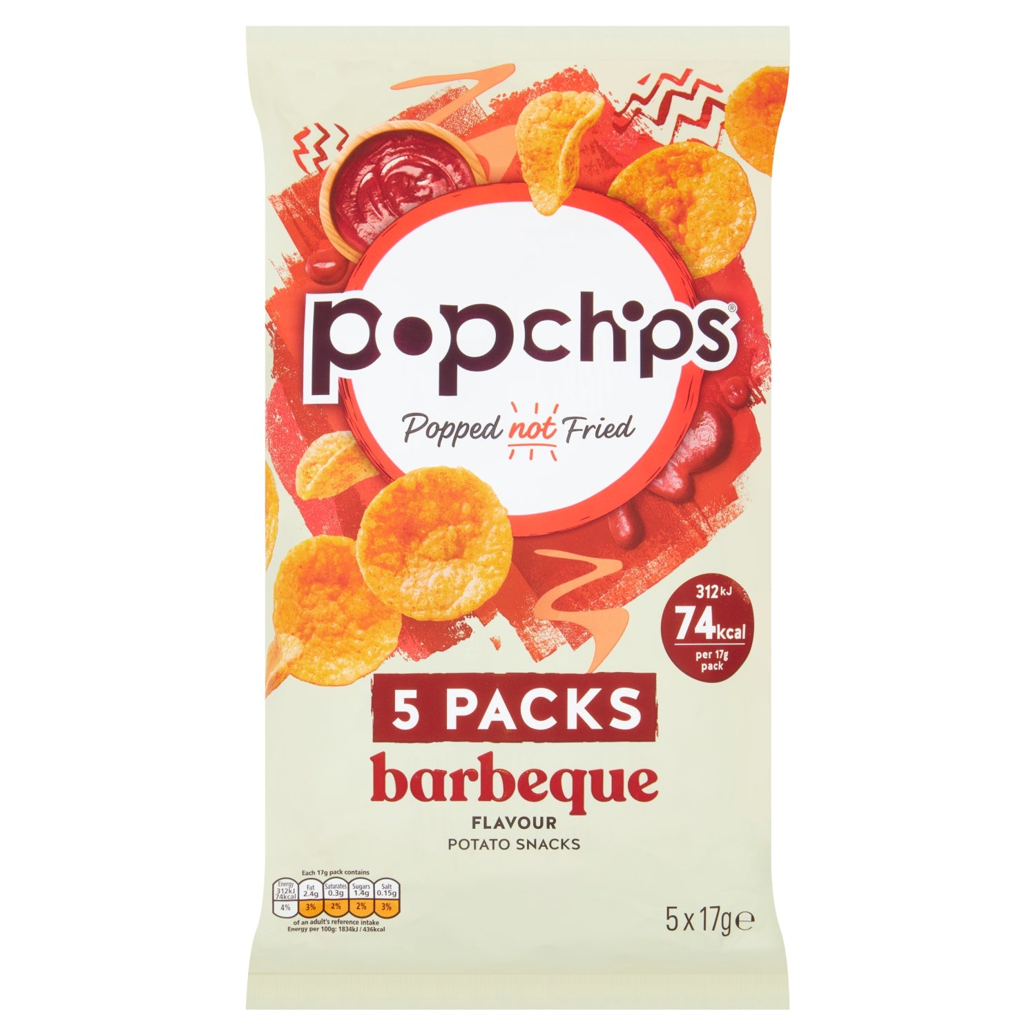 Popchips Barbecue 5 x 17g