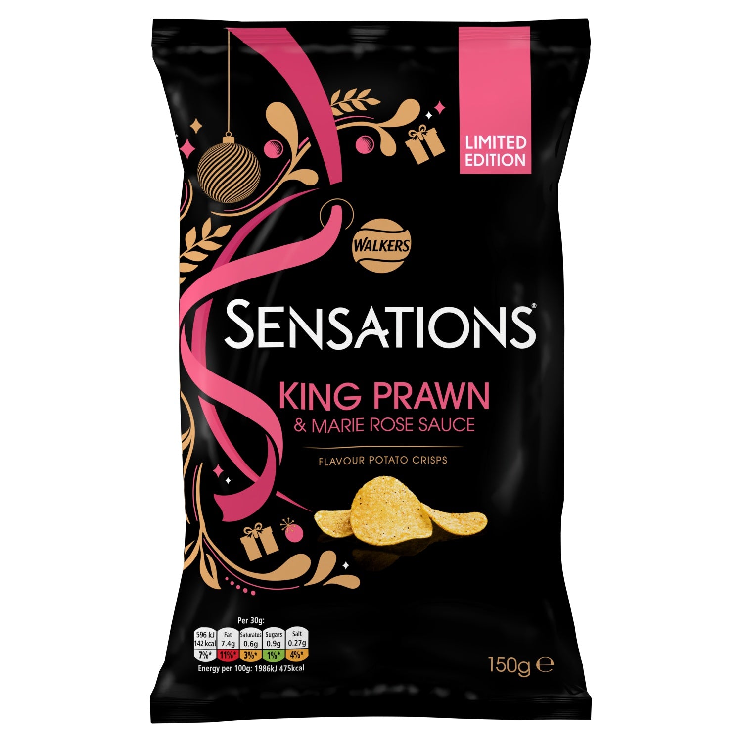 Walkers Sensations King Prawn Marie Rose Sauce 150G