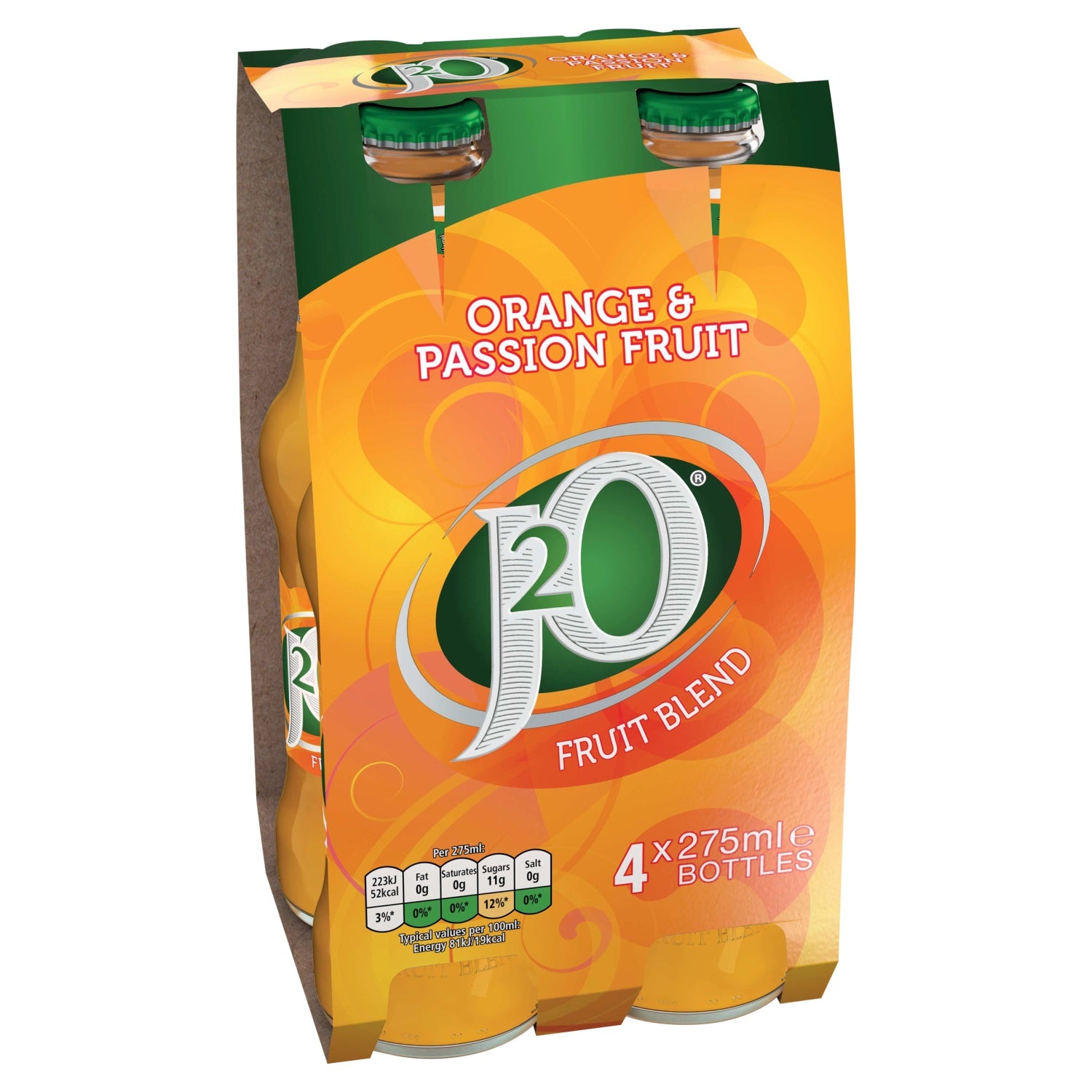 J2O Orange & Passion Fruit 4 x 275ml