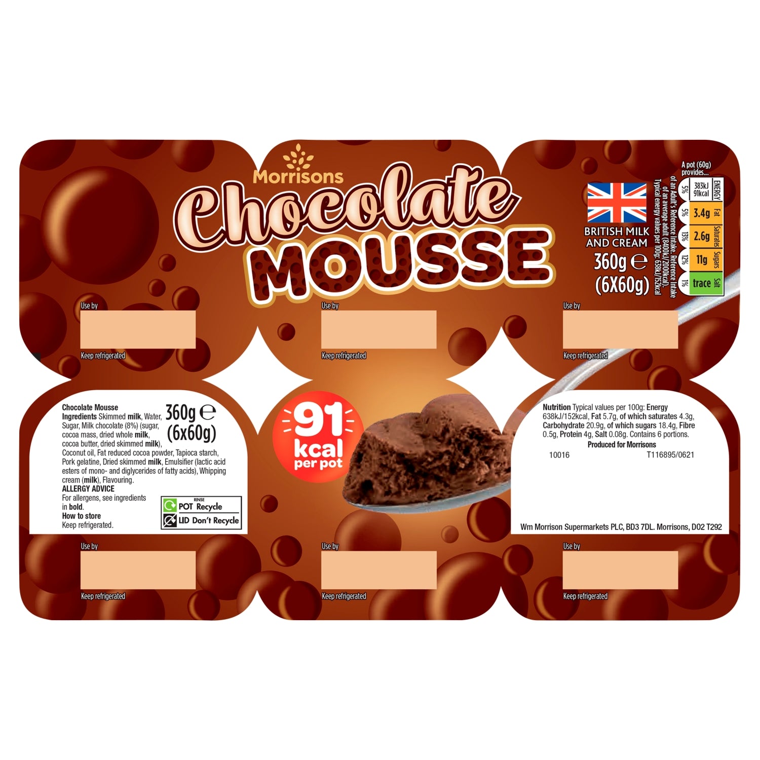 M Chocolate Mousse 6pk