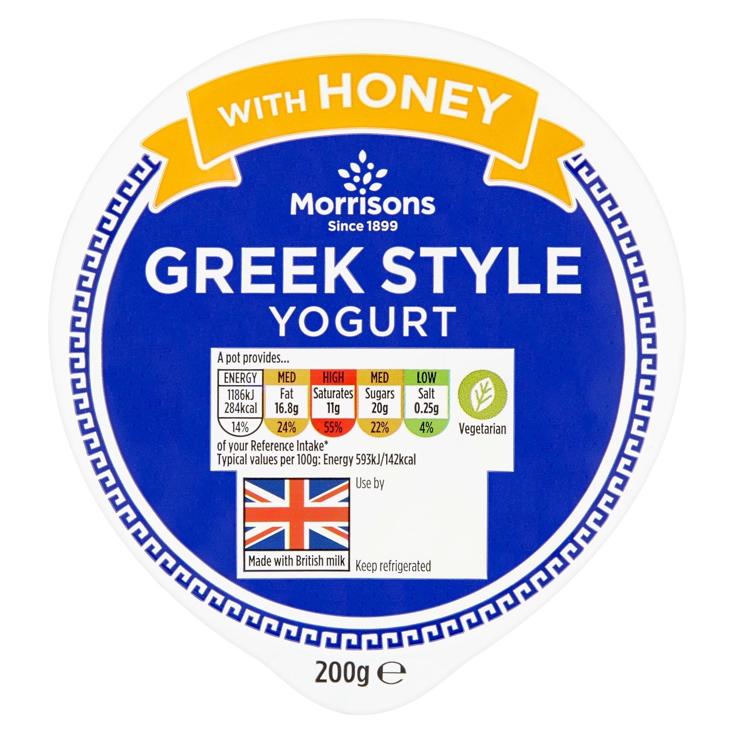 Morrisons Greek Style with Honey 200g