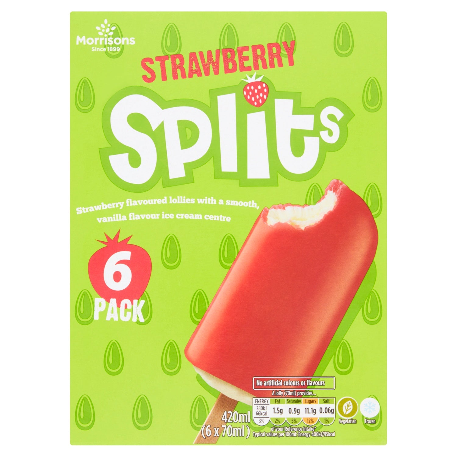 Morrisons 6 Strawberry Splits 420ml