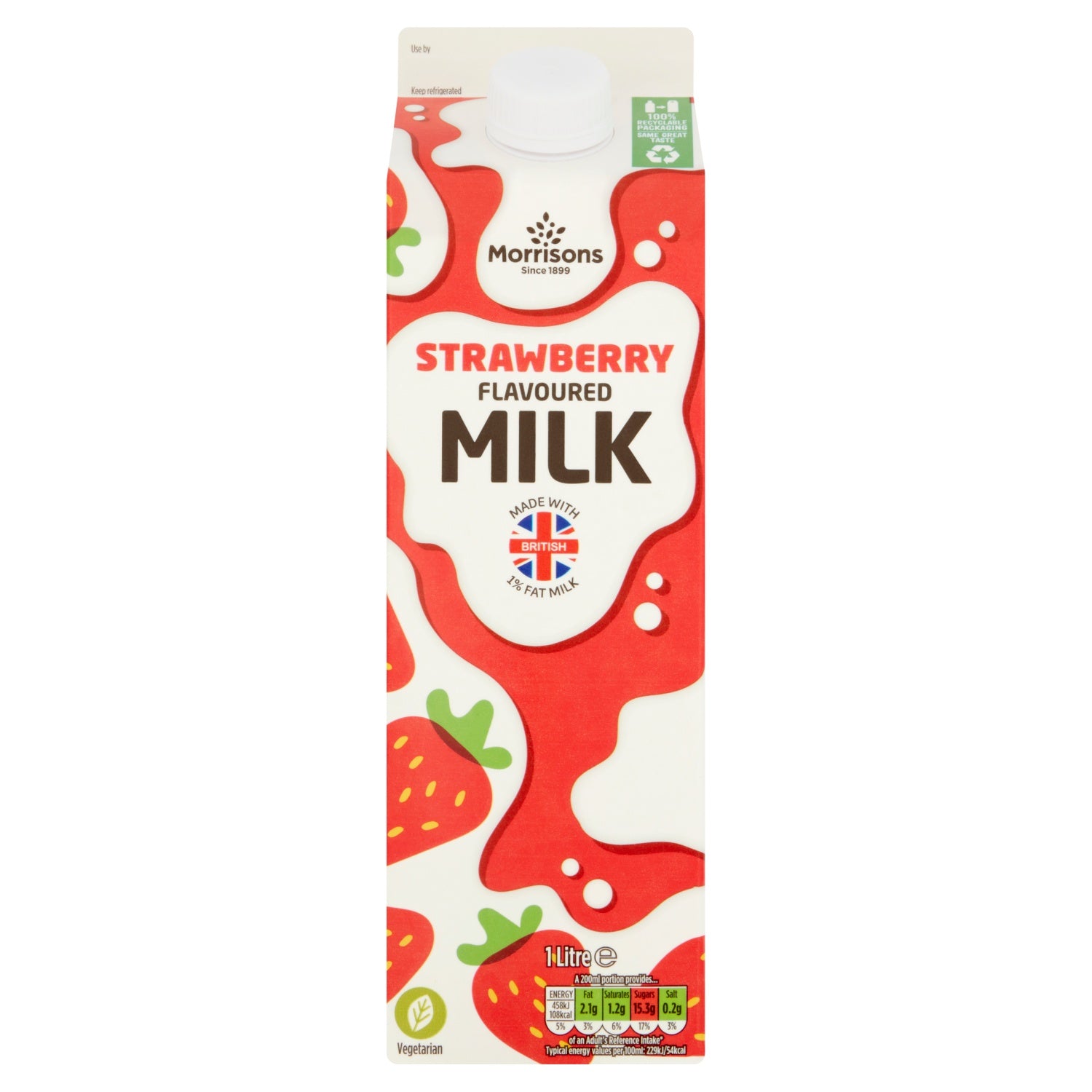 M Strawberry Flavoured Milk 1L