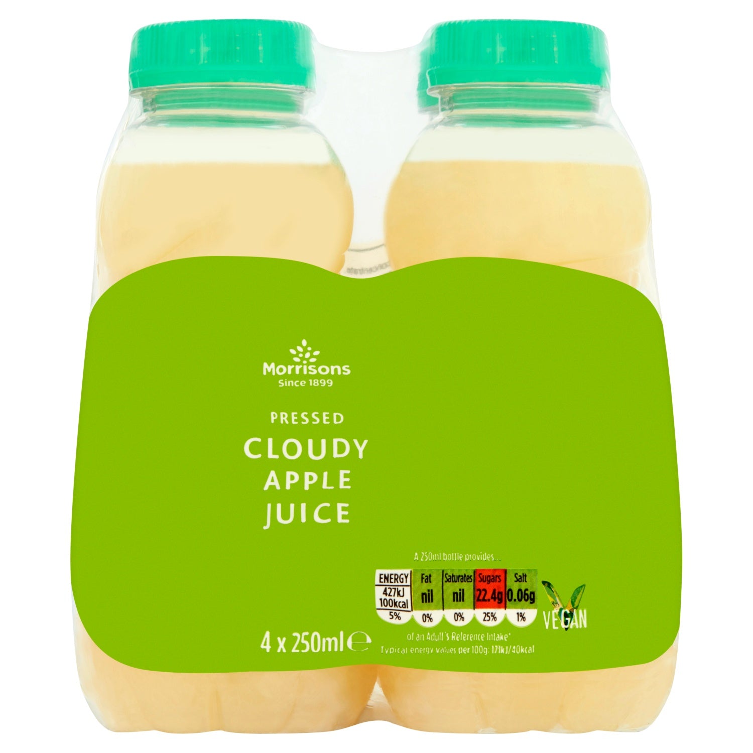 Morrisons Not From Concentrate Apple Juice 4 x 250ml