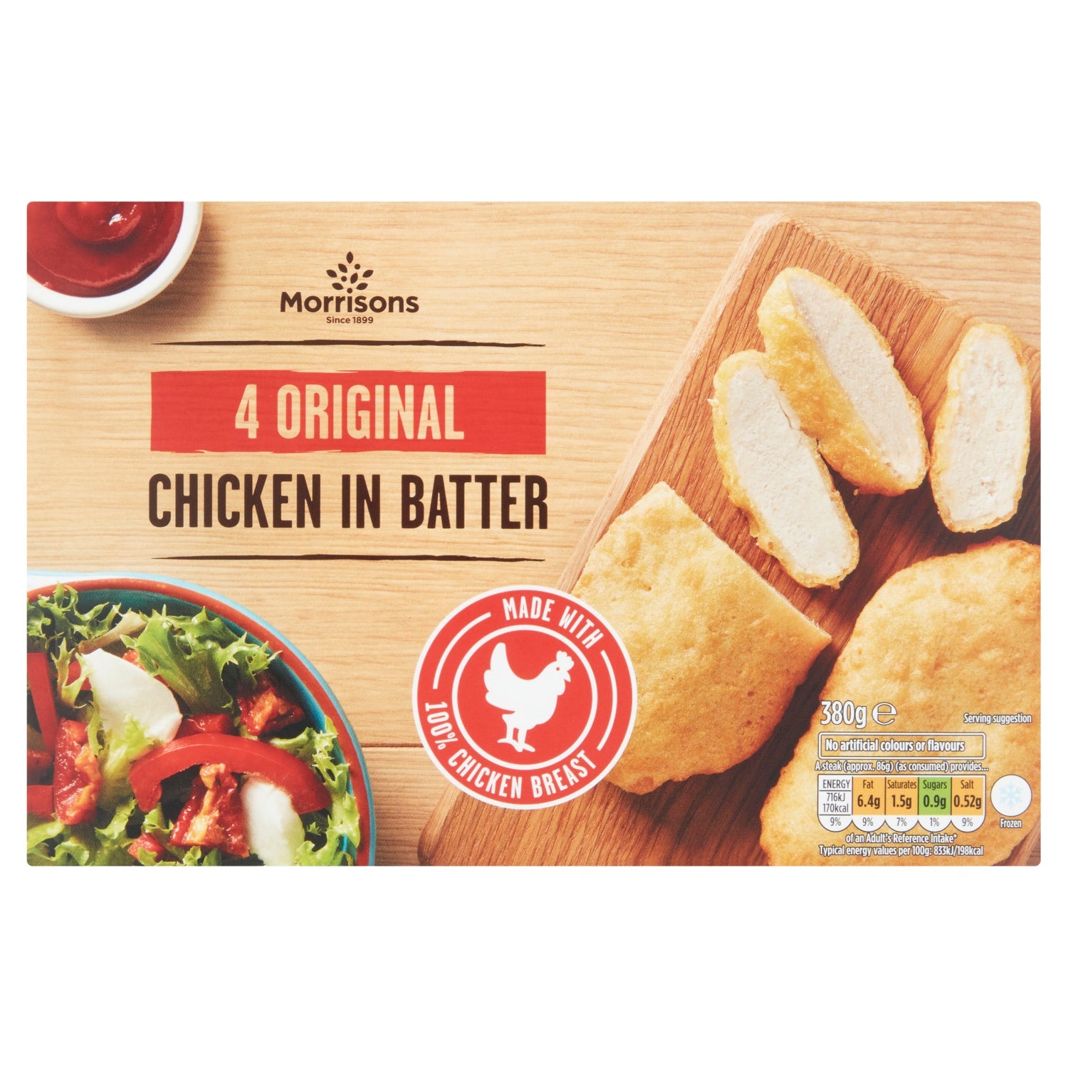 Morrisons Battered Chicken Steaks 4Pk 380g