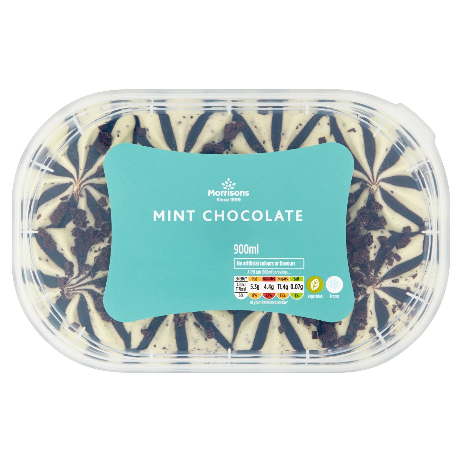 Morrisons Mint Chocolate Chip Ice Cream 900ml