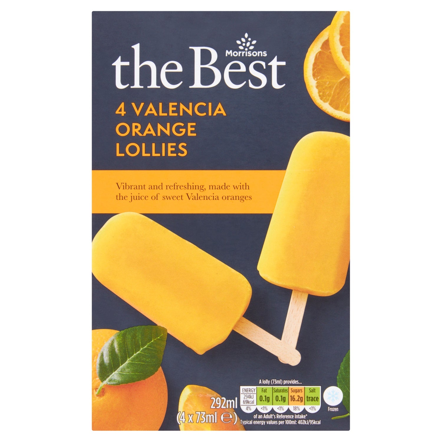 Morrisons 4 The Best Valencia Orange Lollies 292ml