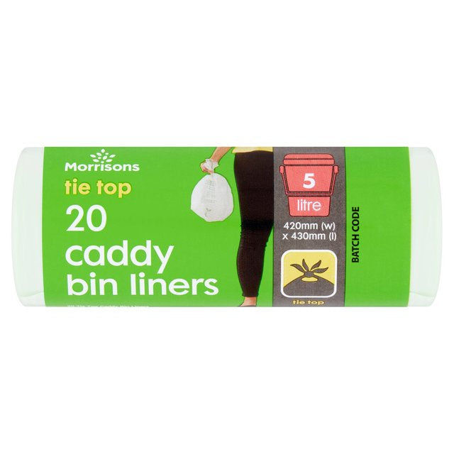 Morrisons 20 Tie Top Small Food Waste Liners 5L