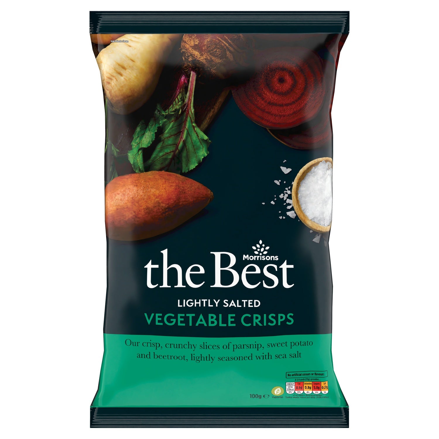 Morrisons The Best Lightly Salted Veg Crisps 100g