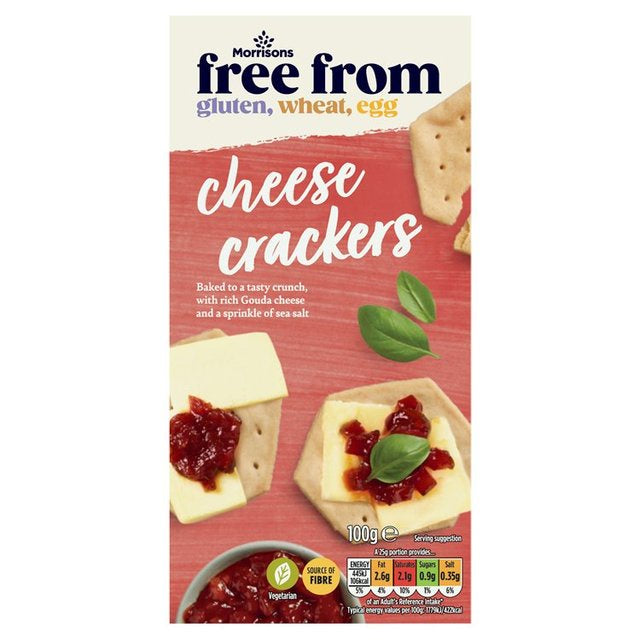 Morrisons Free From Cheese Crackers With Sea Salt 100g