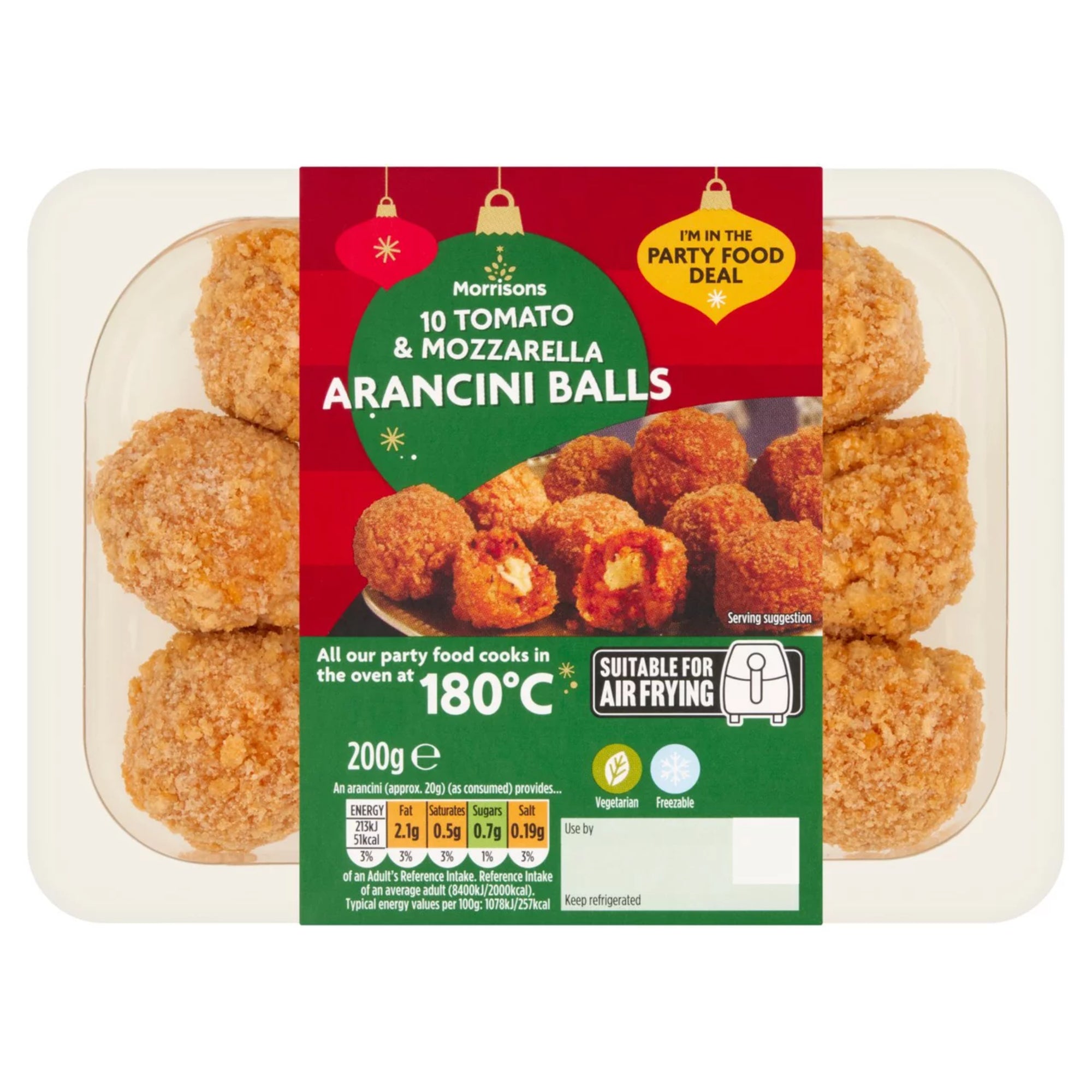 Morrisons 10 Tomato and Mozzarella Arancini Balls 200g