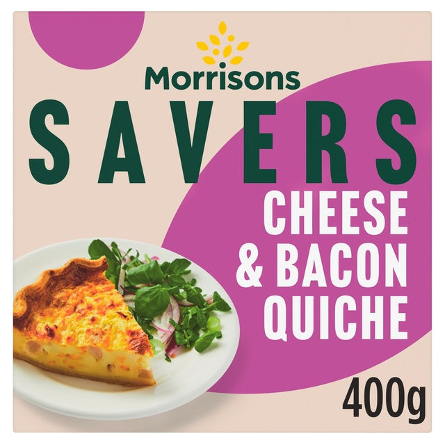 Morrisons Savers Cheese & Bacon Quiche 400g