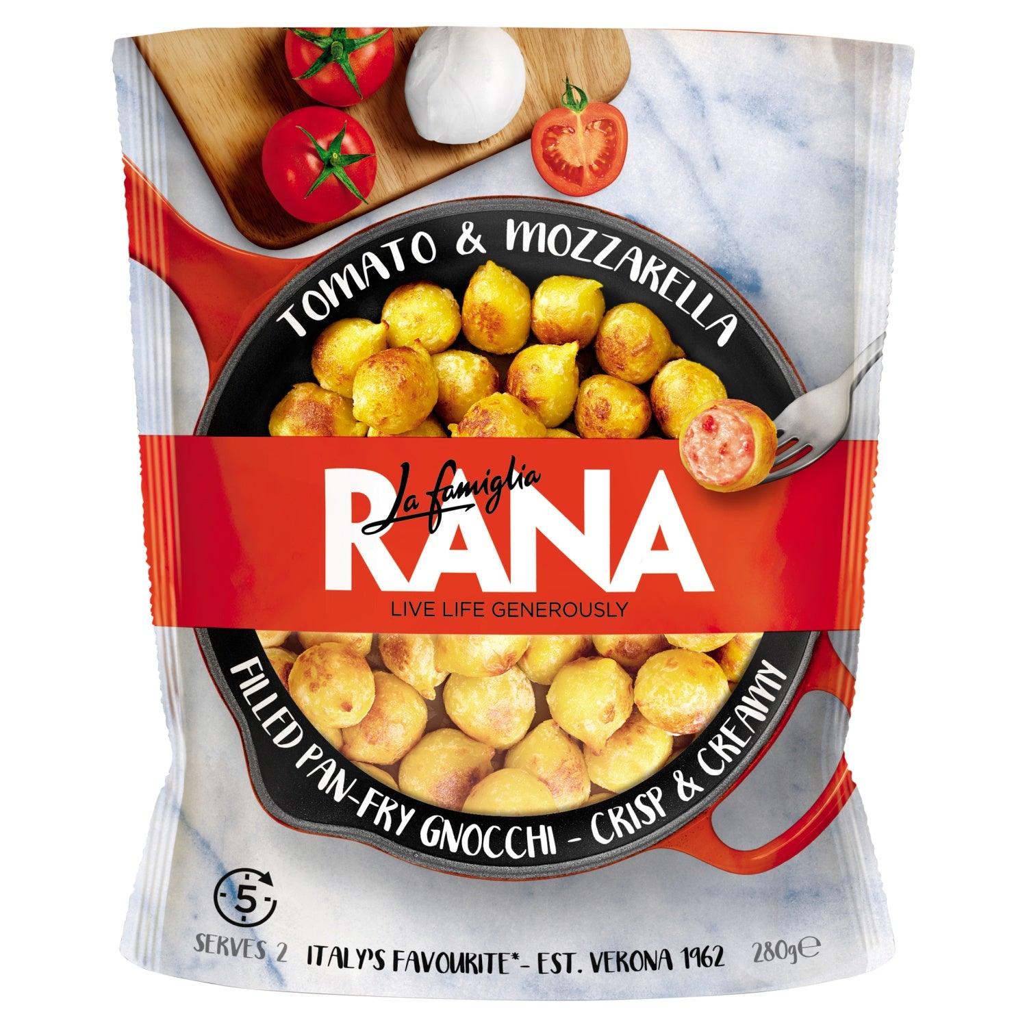 La Famiglia Rana Filled Gnocchi Tomato Mozzarella 280g