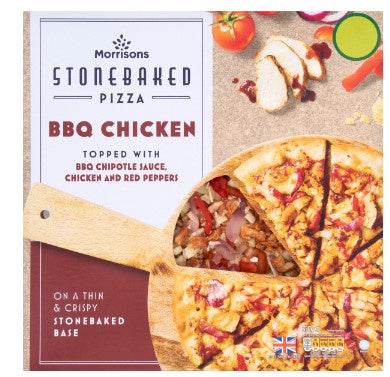 Morrisons 10 Inch Thin BBQ Chicken pizza 350g