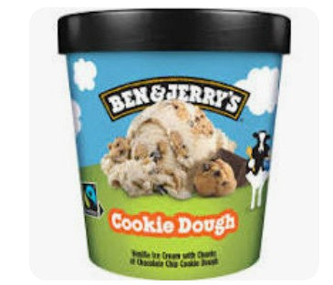 Ben and Jerrys Cookie Dough Ice Cream 465ml