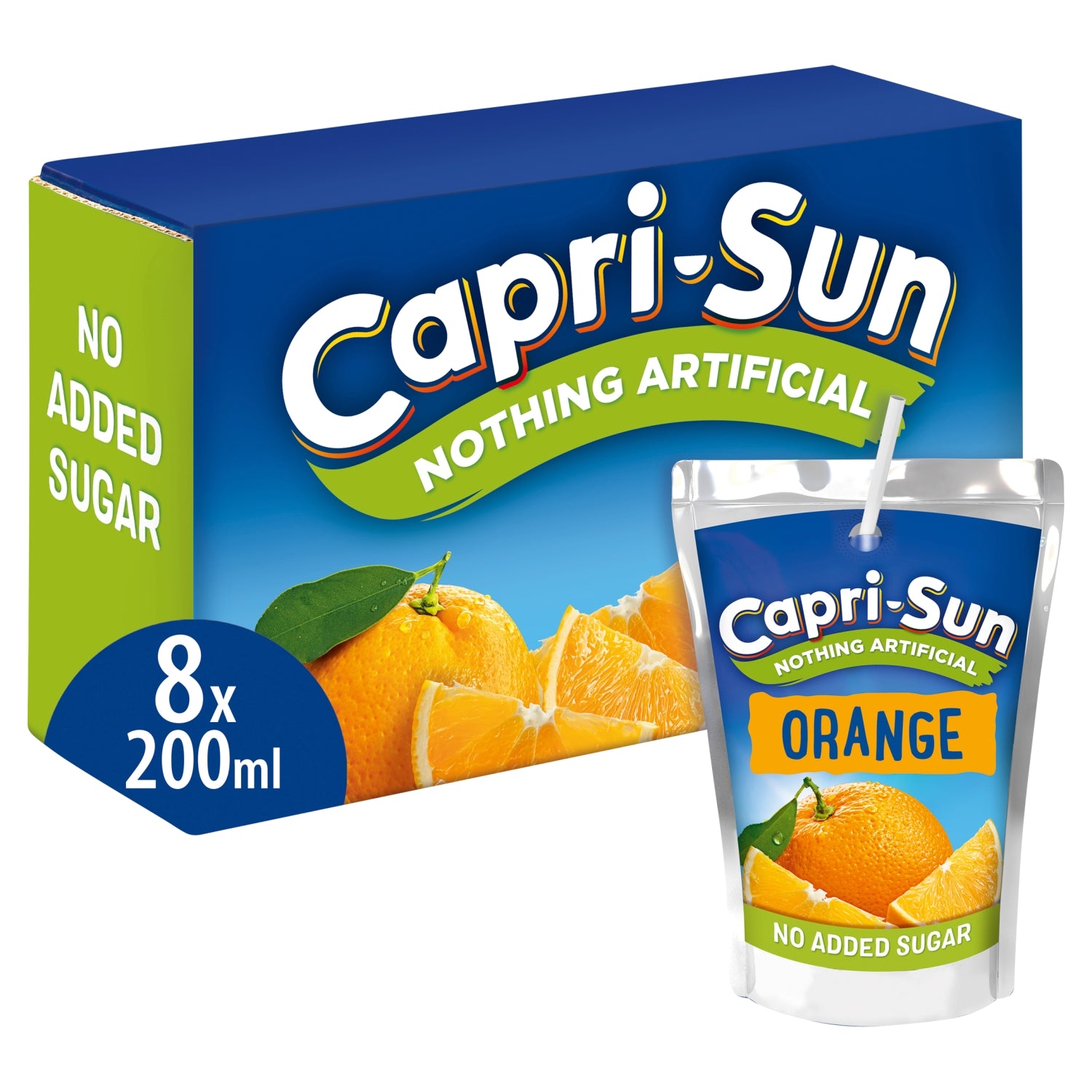 Capri Sun No Added Sugar Orange 8 x 200ml