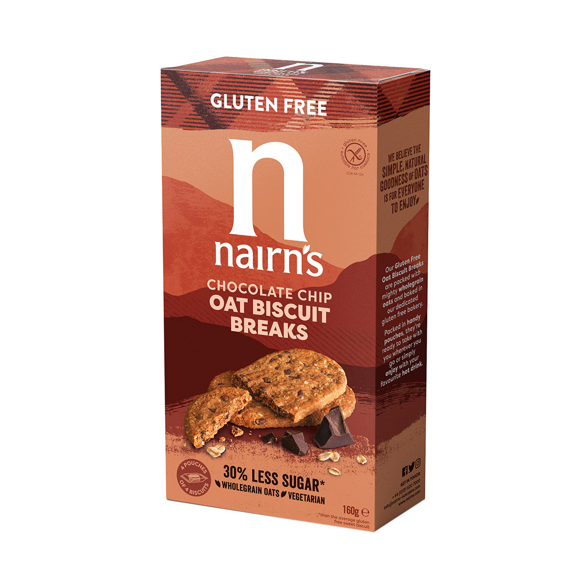 Nairn's Oats & Chocolate Chip Gluten Free Biscuit Breaks 160g