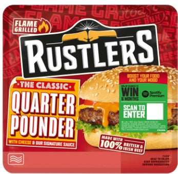 Rustlers Quarter Pounder Burger 190g