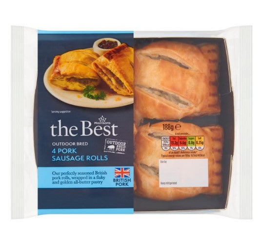 Morrisons The Best Pork Sausage Rolls 4 x 47g