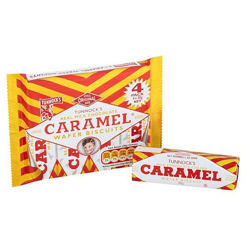 Tunnocks Caramel Wafer Biscuits 4pk