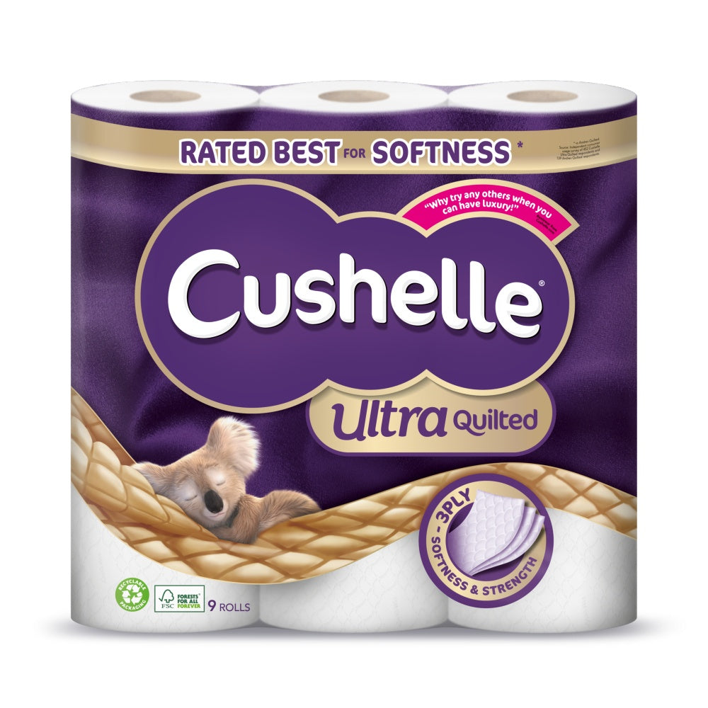 Cushelle Ultra Quilted Toilet Rolls 9pk