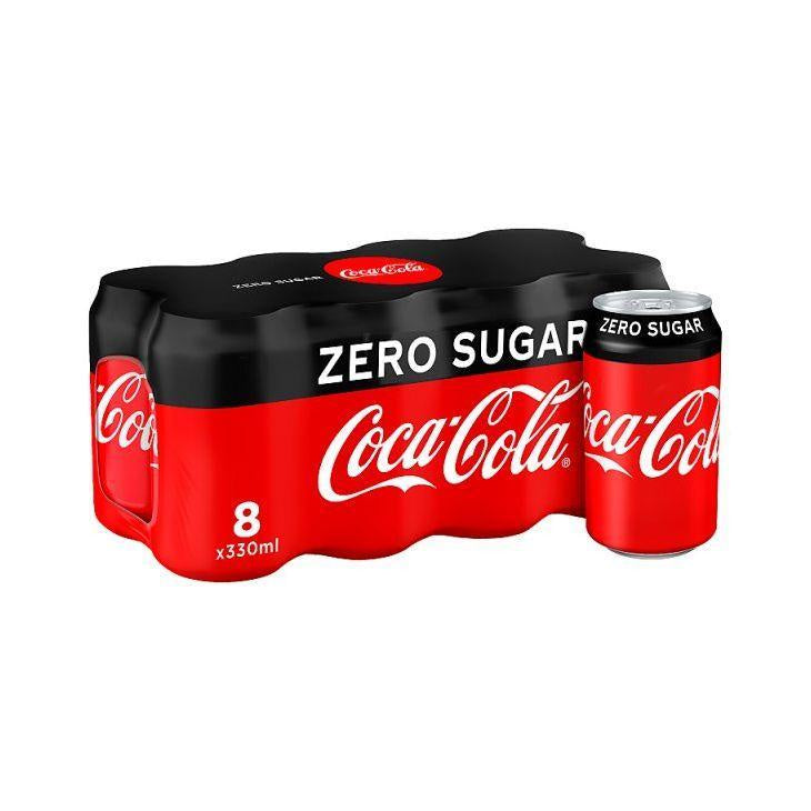 Coke Zero Cans 8 x 330ml