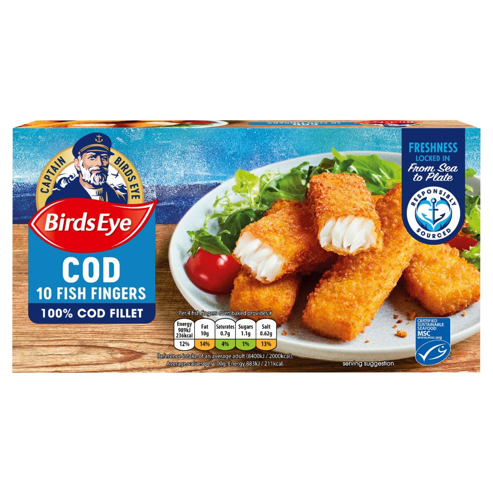 Birds Eye 10 Fish Fingers Cod 280g