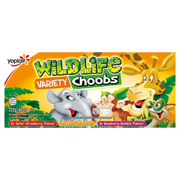 Yoplait Wildlife Choobs PM Variety 6x37g