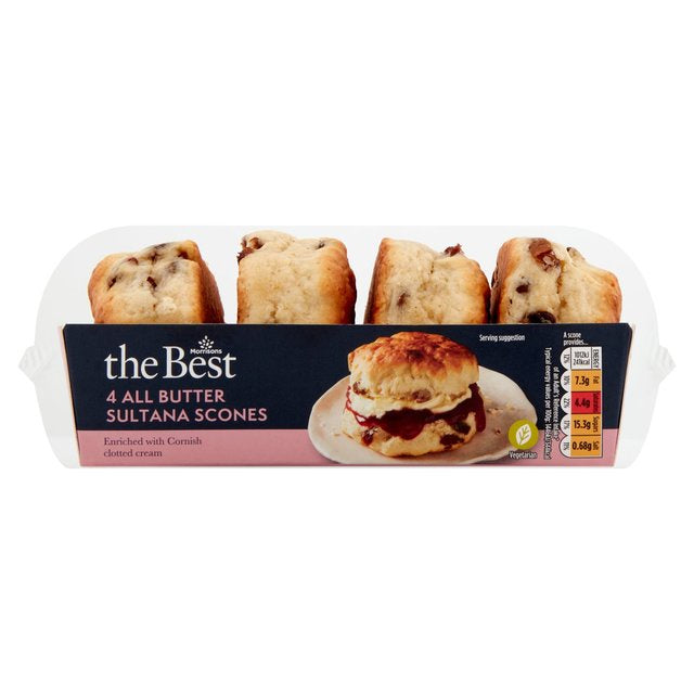 Morrisons The Best 4 Sultana Scones