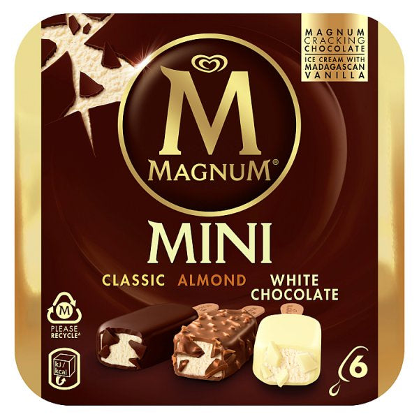 Magnum Mini Classic Almond White 6 x 55ml