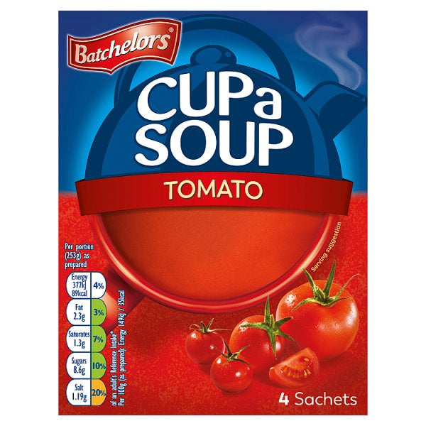 Batchelors Cup A Soup 4 Tomato 25% Extra Free 93g