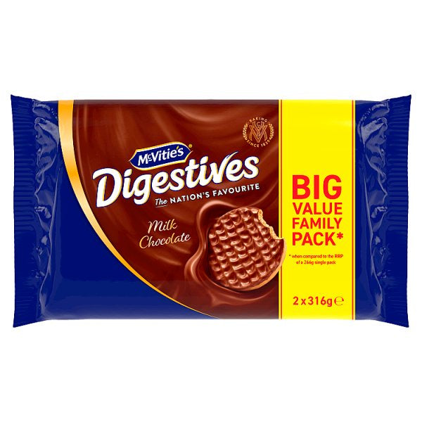 McVities Milk Chocolate Digestives 2x316g