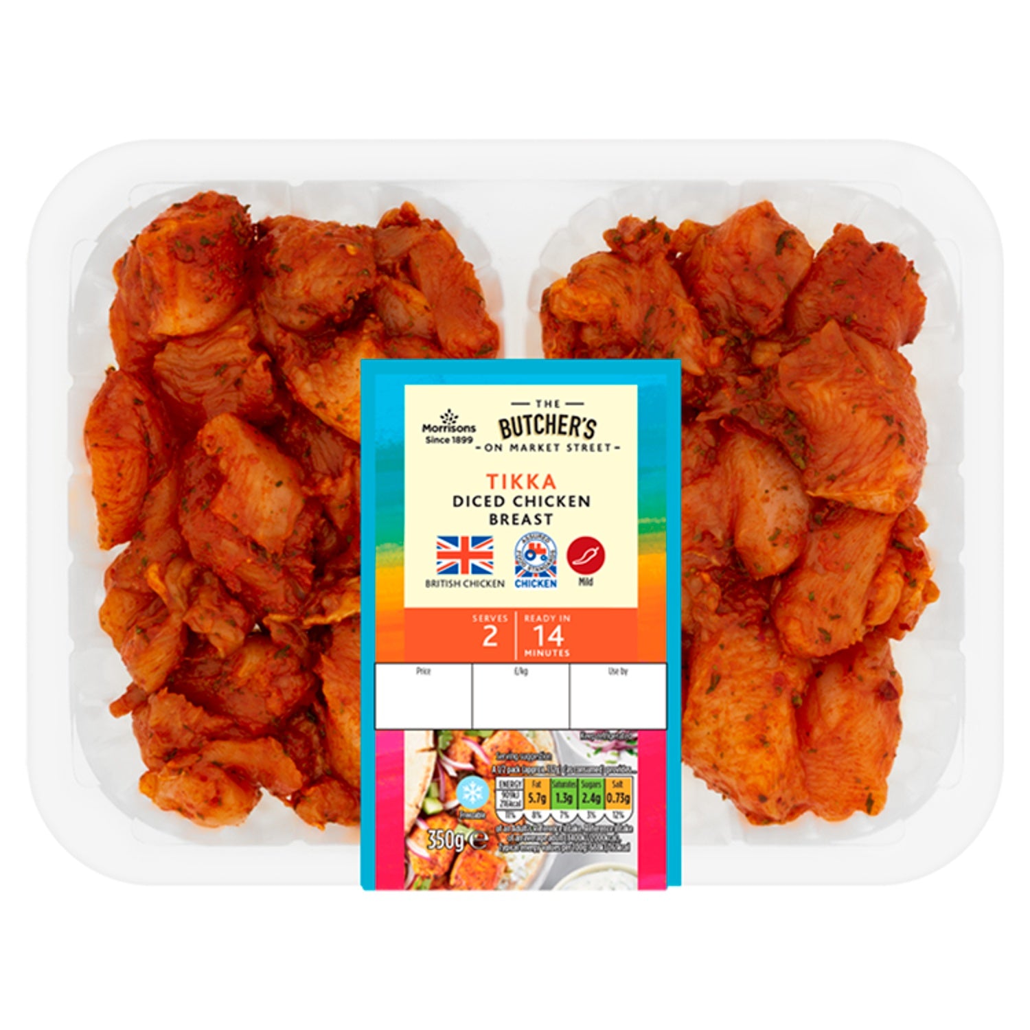 Morrisons Chicken Tikka Diced Breast 350g