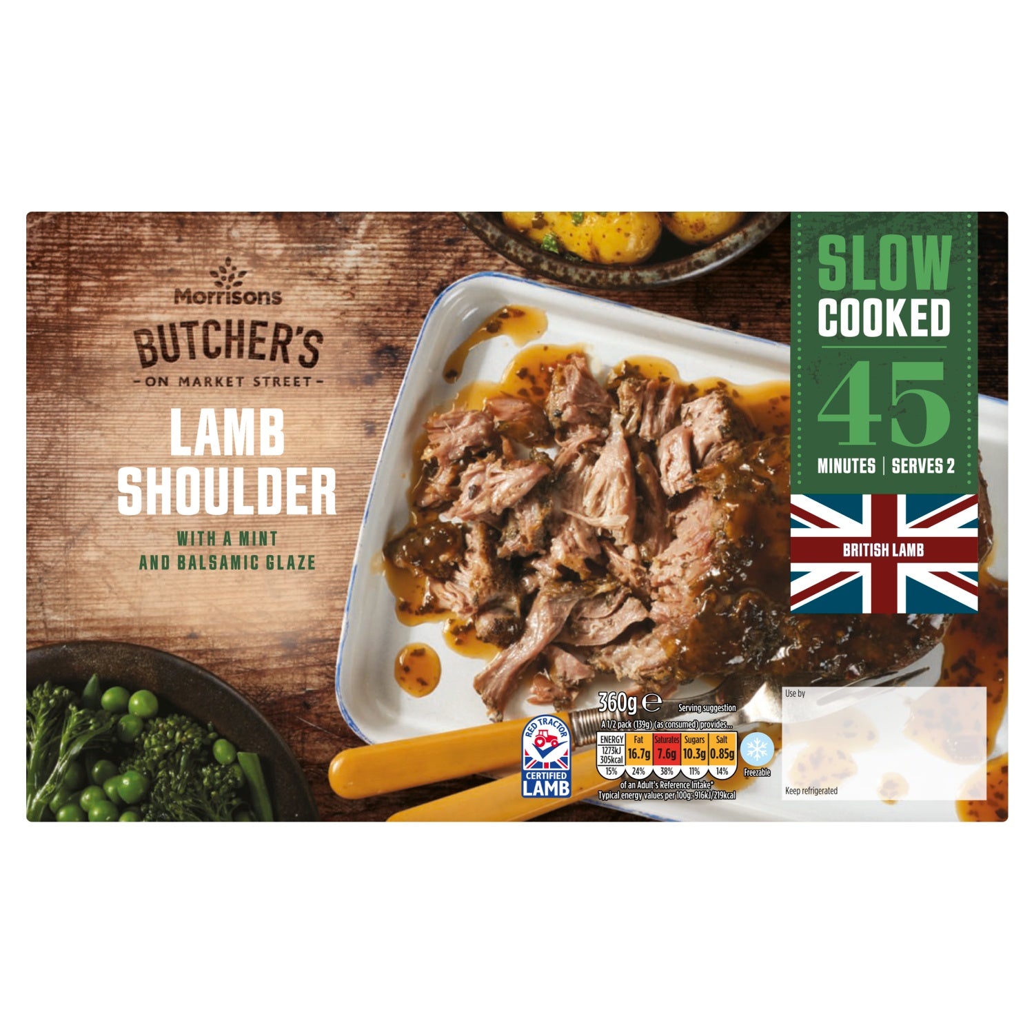 Morrisons Lamb Shoulder With Mint & Balsamic Glaze 360g