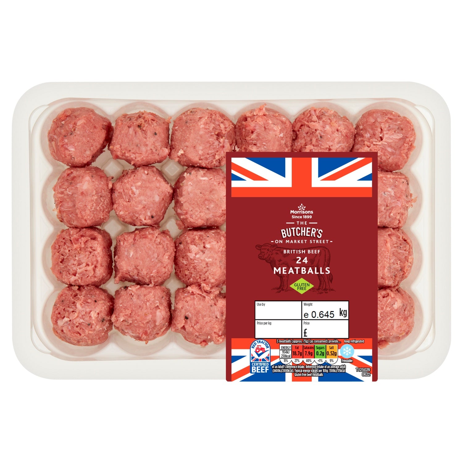 Morrisons British Beef Meatballs 645g