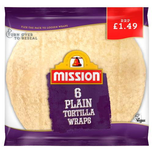 Mission Plain Tortilla Wraps 6pk