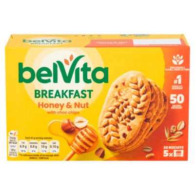 Belvita Brek Honey Nut Choc Chip 5pk