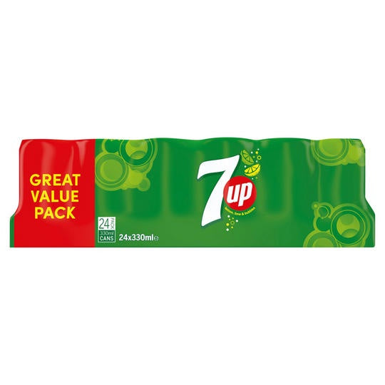 7up Regular Cans 330ml x 24