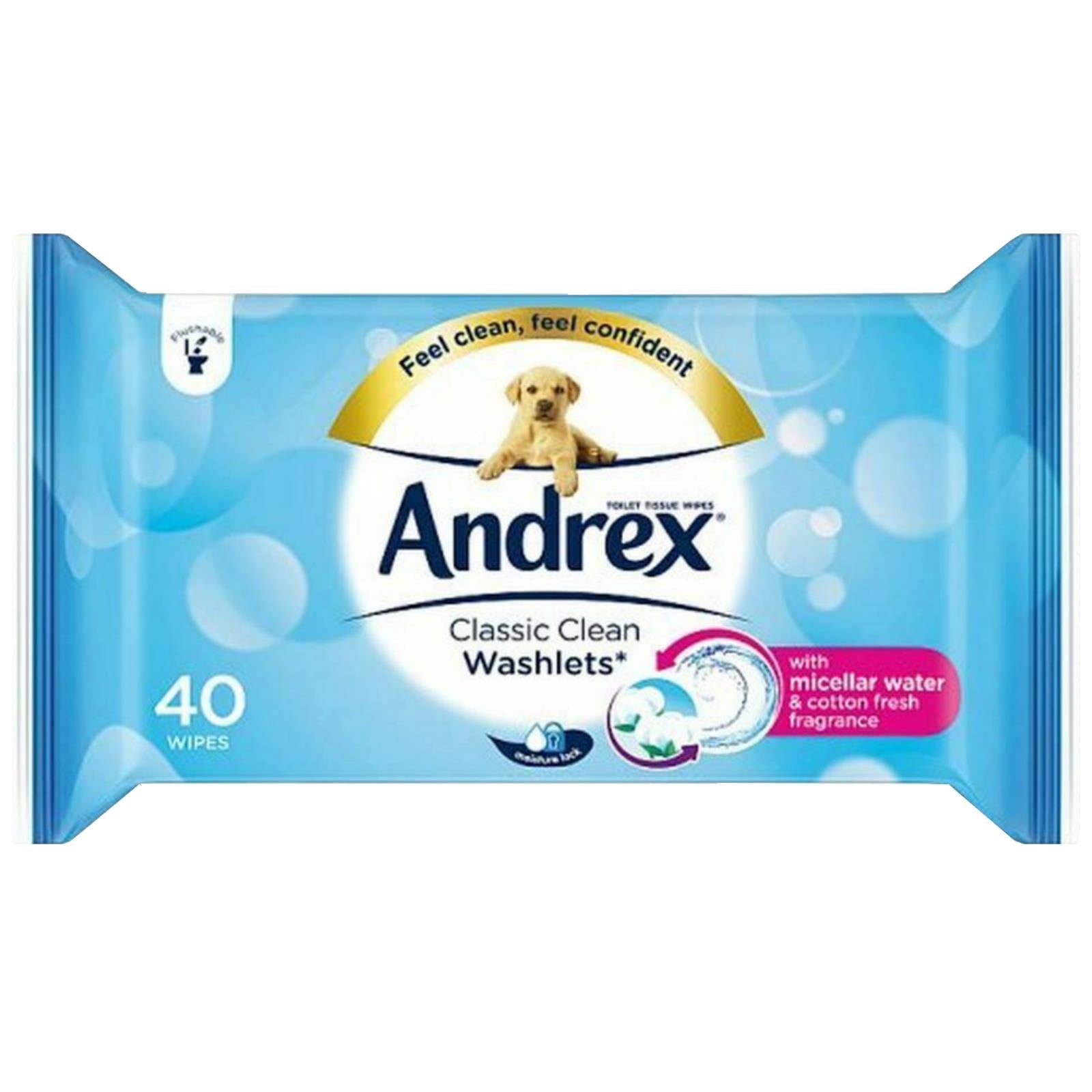 Andrex Washlets Classic Clean 40pk Wipes