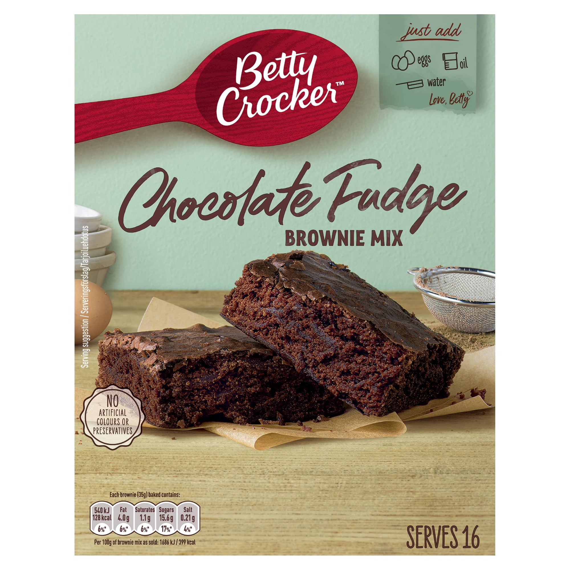 Betty Crocker Choc Fudge Brownie Mix 415g