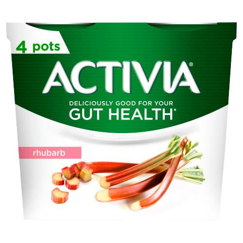 Activia Rhubarb Yoghurt 4 x 115g