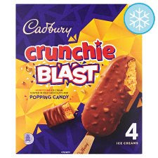 Cadbury 4 Crunchie Blast Ice Creams 400ml