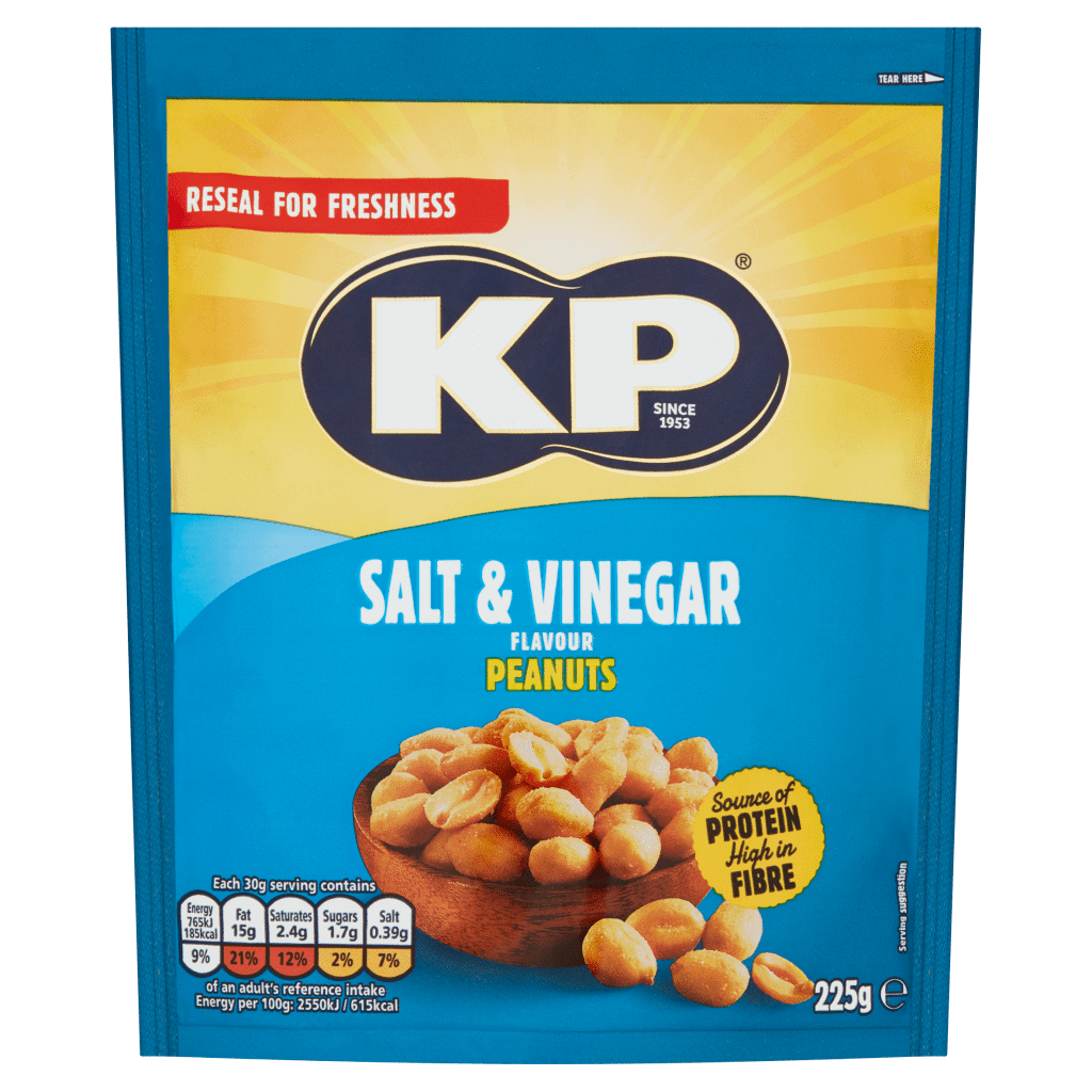 KP Salt & Vinegar Peanuts 225g