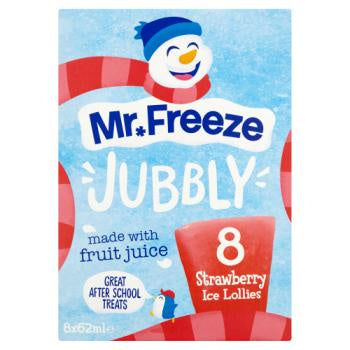 Mr Freeze Jubbly Strawberry Ice Lollies 8 x 62 ml