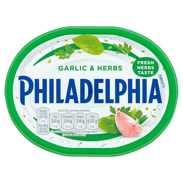 Philadelphia Garlic And Herb Soft Cheese 165g