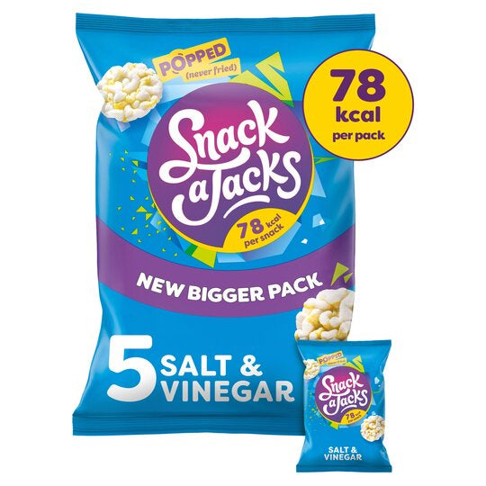 Snack A Jacks Crispy Salt & Vinegar 5 x 19g