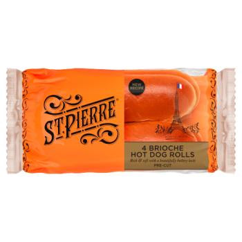 St Pierre Hot Dog Rolls 4pk