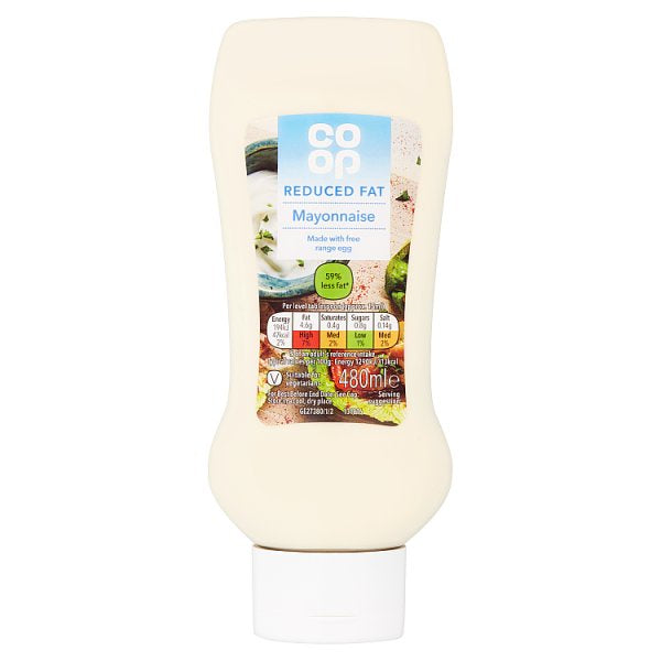 Co Op Reduced Fat Mayonnaise Squeezy 480ml